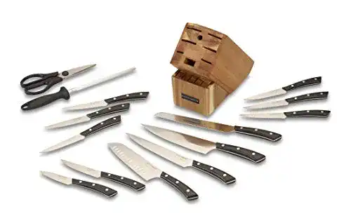 Echtwerk Messerblock Set mit Küchenmessern, Schere und Wetzstahl
