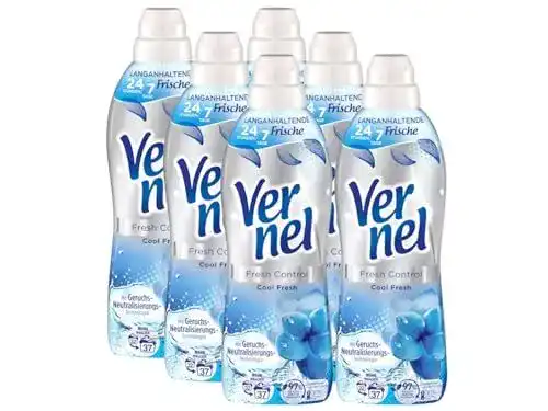 Vernel Fresh Control Cool Fresh Weichspüler 6x 37 WL für 222 Waschladungen