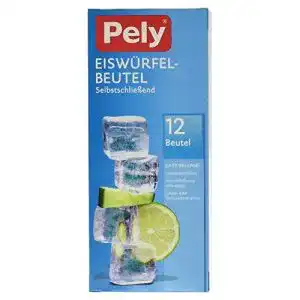Eiswürfelbeutel Pely, selbstschließend, 12 Stück, weiß