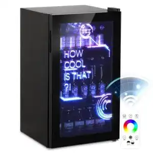 Getränkekühlschrank HCK 98L mit RGB-Beleuchtung und Glastür