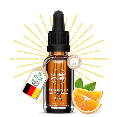 Vitamin D3 Vitabay Tropfen 20 ml mit 600 veganen Tropfen