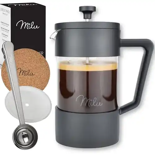 French Press Kaffeebereiter Milu, 350ml, 600ml, 1L, Glas