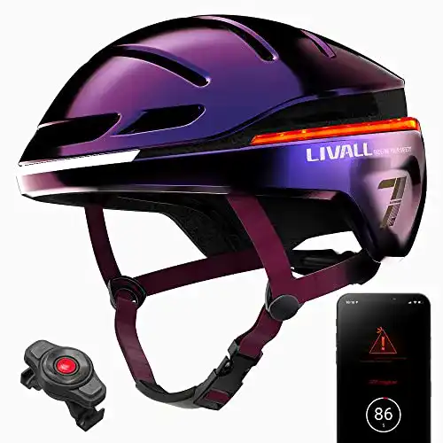 Fahrradhelm mit Bluetooth LIVALL Evo21 in L 58-62 cm – Lila