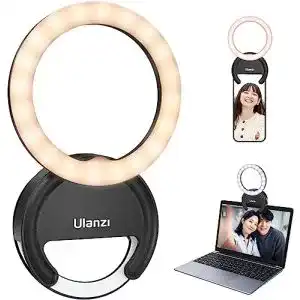 Ringlicht für Handy und Laptop mit 3 Farbtemperaturen und 5 Helligkeitsstufen
