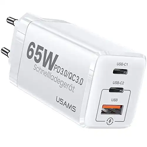 Yousams 65W GaN USB-C Ladegerät mit 3 Anschlüssen
