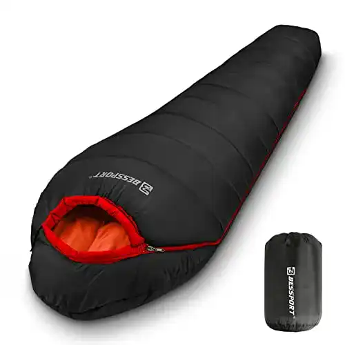 Bessport Schlafsack für 3-4 Jahreszeiten – Outdoor Mumienschlafsack
