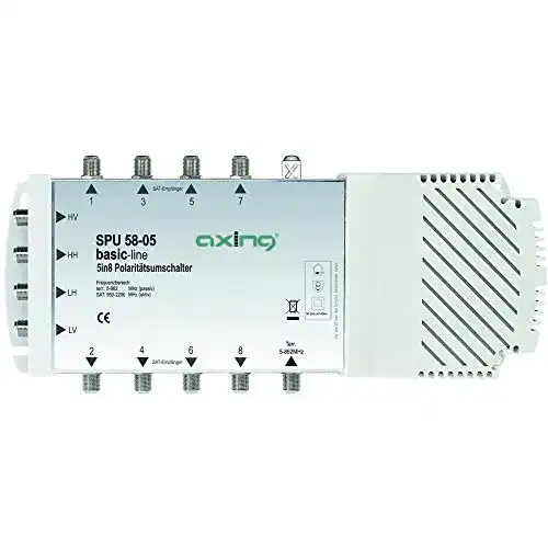 Quad-LNB-Multischalter Axing SPU 58-05 für 5 in 8 SAT-Verteilung