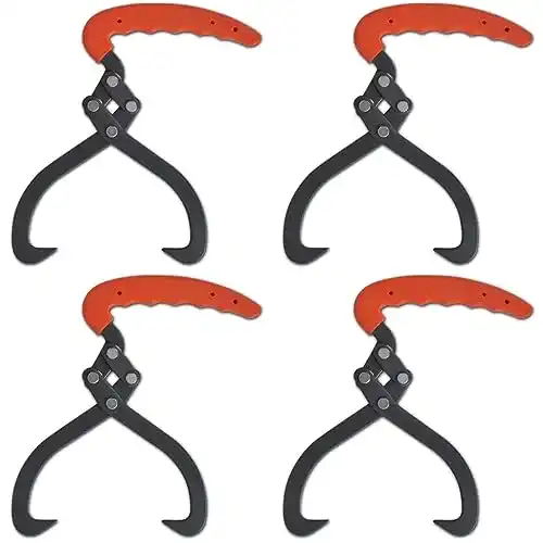 Handpackzange vidaXL 4er Set, 19 cm Holzgreifer für Holztransport