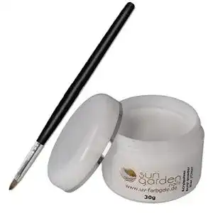Nagel-Puder Sun Garden Nails – Acryl Pulver klar 30g inkl. Acrylpinsel