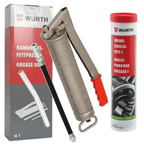 Fettpresse von Würth mit 400g Mehrzweckfett für präzise Schmierung