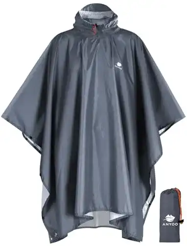 Regenponcho Anyoo für Fahrradfahrer Leicht und Wasserdicht