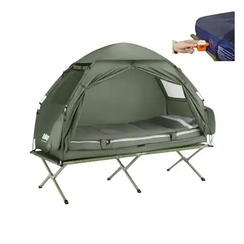 Feldbett mit Zelt SoBuy 4in1 Campingliege und Zubehör im Vergleich