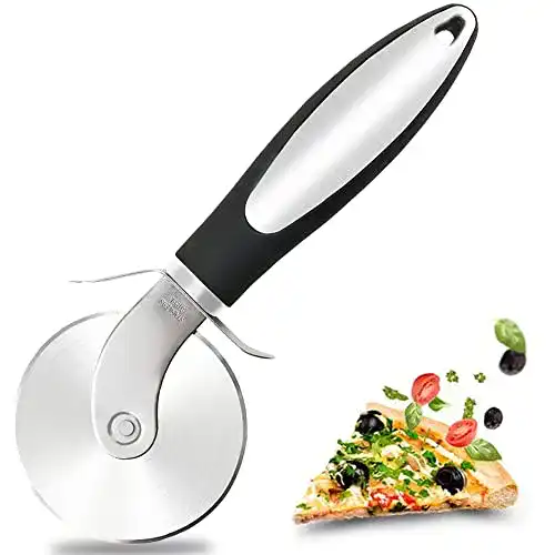 Pizzaschneider Bugucat mit Fingerschutz aus Edelstahl