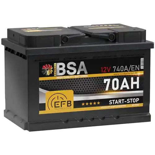 AGM-Batterie 70 Ah BSA EFB 12V für Start-Stopp-Systeme