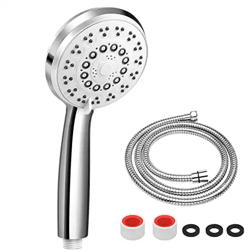 Rovtop Handbrause Duschkopf mit Antikalk-Funktion und 5 Strahlarten