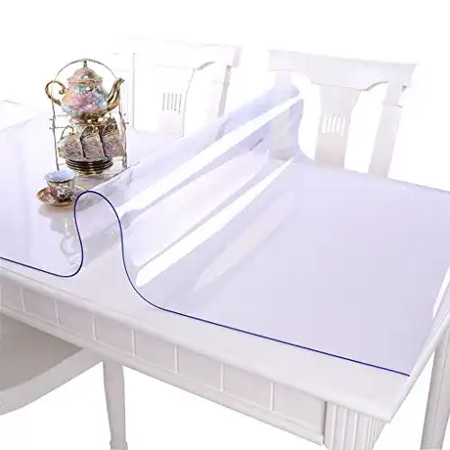 Tischfolie aus PVC für Haushalt transparente Tischdecke 60 x 120 cm