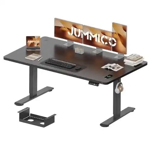 Höhenverstellbarer Gaming-Tisch von Jummico mit USB-Buchse