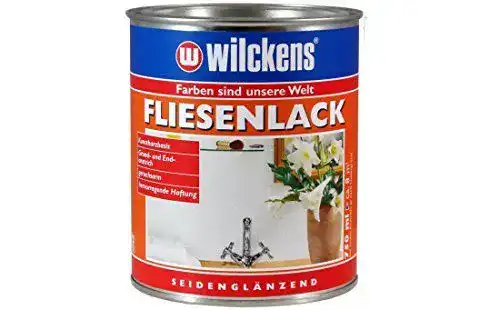 Fliesenlack Bindulin in Weiß seidenglänzend mit Pinsel