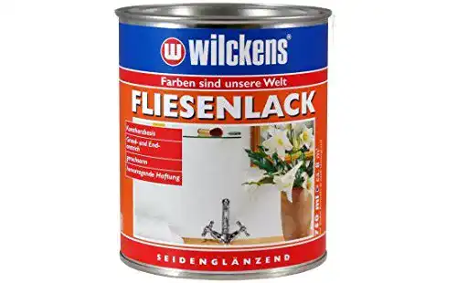 Fliesenlack Bindulin in Weiß seidenglänzend mit Pinsel