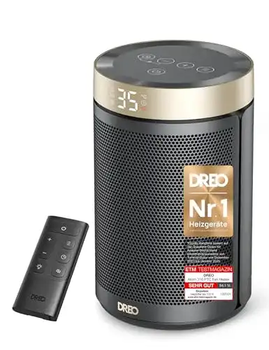 Energiesparender Heizlüfter Dreo mit 34 dB und 1500W PTC-Technologie