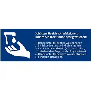 Aufkleber Hände waschen, 5 Stück Hinweis Aufkleber zur Handhygiene