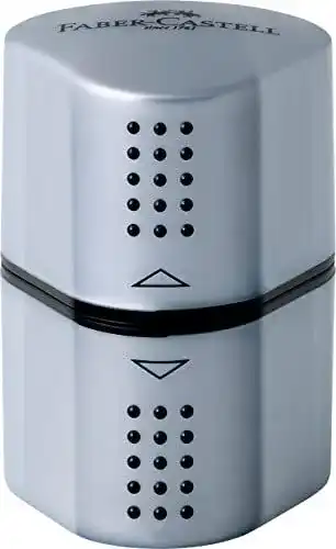 Faber-Castell Anspitzer 183800 Grip 2001 – 3-in-1 Dosenspitzer