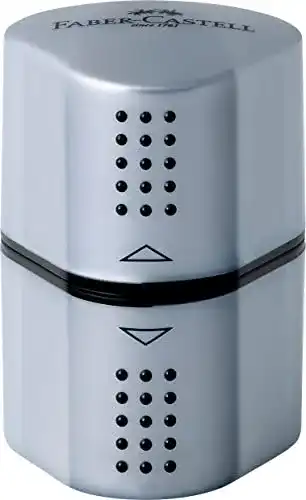Faber-Castell Anspitzer 183800 Grip 2001 – 3-in-1 Dosenspitzer