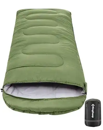 Deckenschlafsack Winter KingCamp Unisex-Adult, Oliv, (190 + 30) x 80 cm