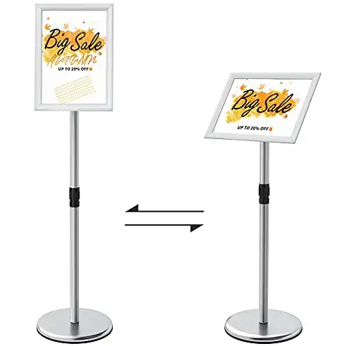 Infoständer AllesCosy Höhenverstellbar aus Edelstahl für A3 Plakate