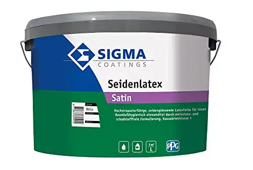 Latexfarbe Seidenglanz Sigma Seidenlatex Weiss 5L
