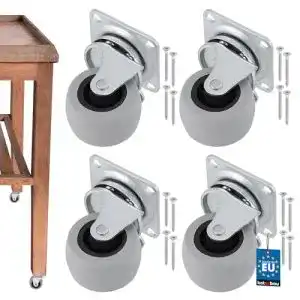 Möbelrollen Kotarbau 4er Set Lenkrollen mit 40 mm Durchmesser