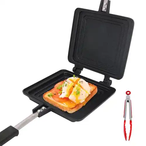 Camping Toaster Bobikuke Pfanne Doppelseitig für Sandwiches und mehr
