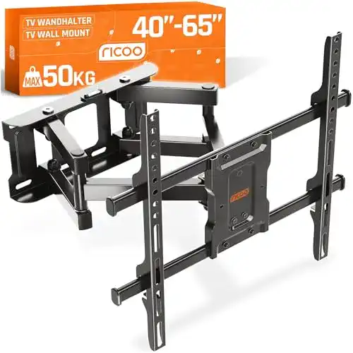 TV-Wandhalterung RICOO schwenkbar und neigbar für 32-65 Zoll Fernseher