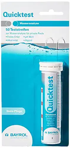 Pooltester Bayrol Quicktest mit 50 Teststreifen für die Wasseranalyse