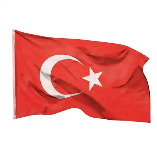 Türkei Flagge 90×150 cm aus wetterbeständigem Polyester mit Messingösen
