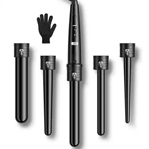 Lockenstab 5 in 1 mit LCD-Anzeige und Keramikbeschichtung