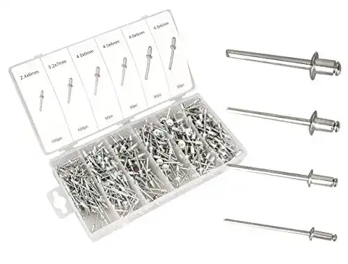 Blindnieten Set Tifler 400 Aluminium mit 400 Popnieten in verschiedenen Größen