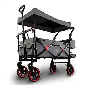 Faltbarer Bollerwagen Fuxtec FX-CT850 Grau mit Dach