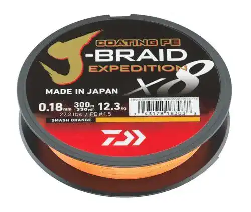 Daiwa J-Braid Expedition X8E geflochtene Schnur 0,06mm 300m