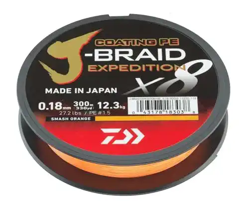Daiwa J-Braid Expedition X8E geflochtene Schnur 0,06mm 300m