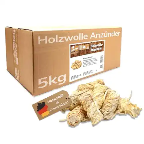 Kaminanzünder Landree ® Bio-Holzwolle-Anzünder 5Kg