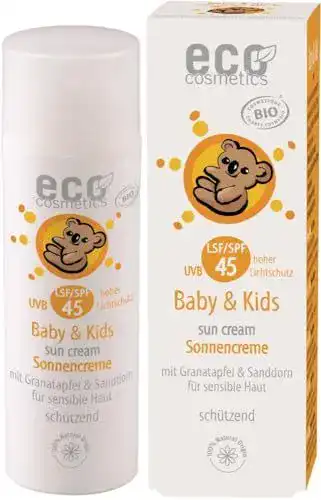 Vegane Sonnencreme Eco Cosmetics für Babys und Kinder LSF 45, 300 ml