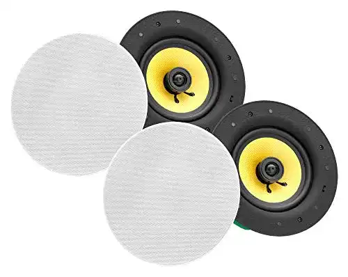 Pronomic Lautsprecher CLS-660 WH 2er Set – Gewebe Einbaulautsprecher