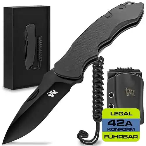 Wolfgangs Ferox Zweihandmesser aus D2 Stahl mit Ebenholz-Griff