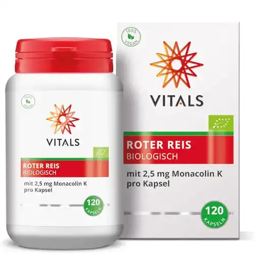 Rote Reis Kapseln Vitals Biologisch – 120 Kapseln mit Monacolin K