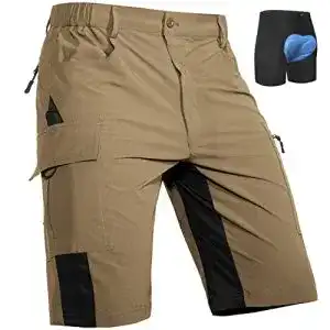 Cycorld MTB Shorts Herren mit Sitzpolster, schnelltrocknend und elastisch
