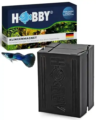 Aquarium Scheibenreiniger Hobby Klingenmagnet für Aquarien bis 8 mm Glasstärke