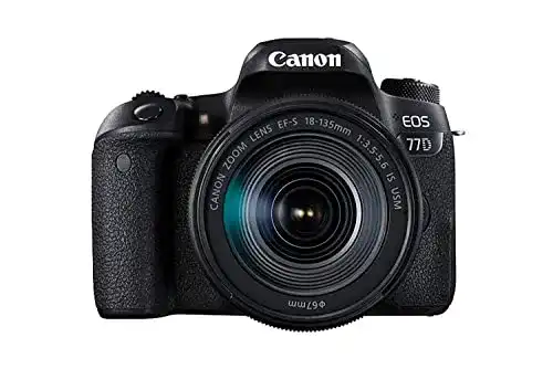 Canon EOS 77D Spiegelreflexkamera mit EF-S 18-135mm Objektiv
