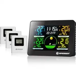Wetterstation Bresser 7000023 mit drei Außensensoren