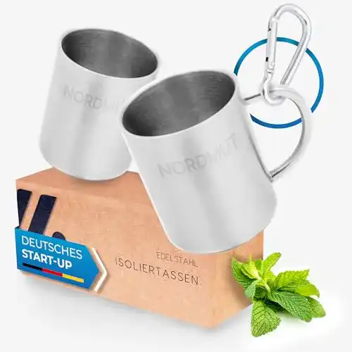Edelstahl Thermobecher Set NORDMUT für Camping und Outdoor